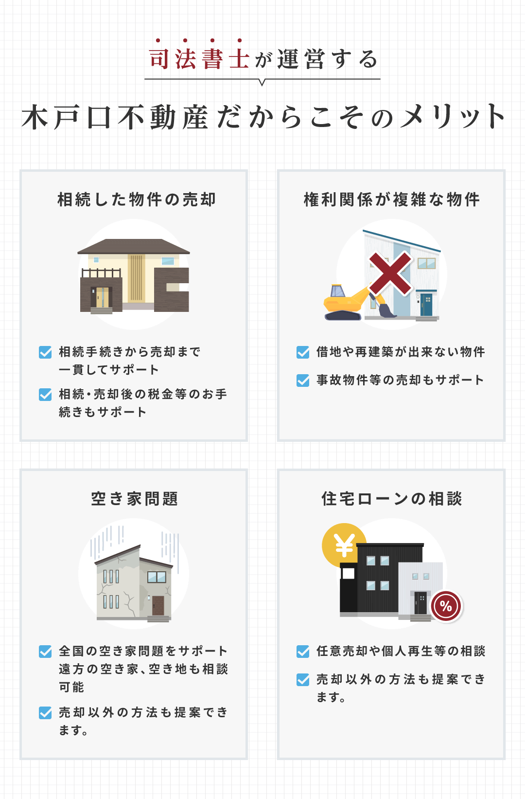 司法書士が運営する木戸口不動産だからこそのメリット